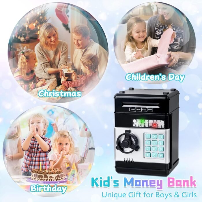 Refasy Piggy Bank Cash Coin Can ATM Bank Electronic Coin Money Bank for Kids-Hot Gift - Image 5