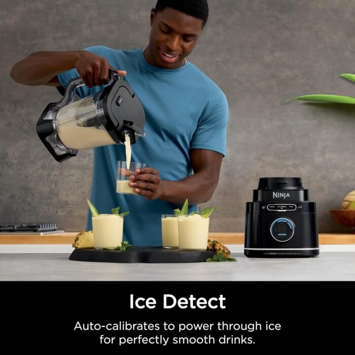 Ninja TB401 Detect Kitchen System Power Blender + Processor Pro, BlendSense Technology, Blender, Chopping & Smoothies, 1800 Peak Watts, 72 oz. Pitcher, 64 oz. Food Processor, 24 oz. To-Go Cup, Black - Image 4
