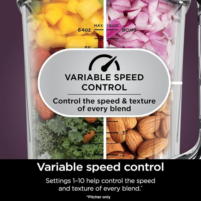 Ninja TB401 Detect Kitchen System Power Blender + Processor Pro, BlendSense Technology, Blender, Chopping & Smoothies, 1800 Peak Watts, 72 oz. Pitcher, 64 oz. Food Processor, 24 oz. To-Go Cup, Black - Image 14