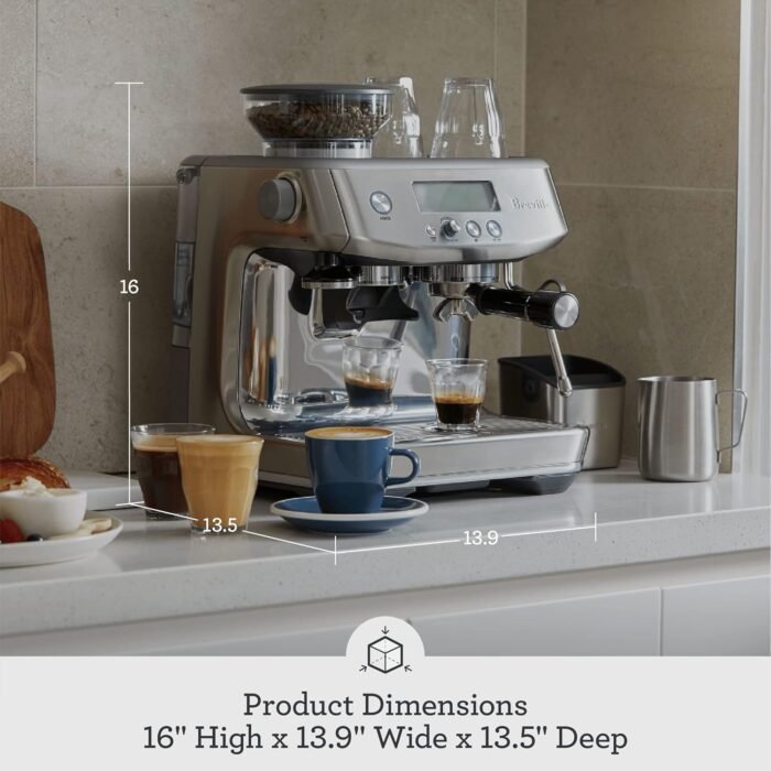 Breville the Barista Pro Espresso Machine with Grinder & Milk Frother, Espresso Maker with Seconds Heat Up, Cappuccino & Latte Machine for Home, BES878BSS, Brushed Stainless Steel - Image 6