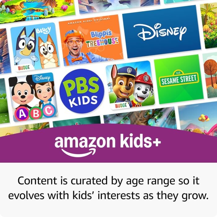 Amazon Fire 7 Kids tablet (newest model) ages 3-7. Top-selling 7" kids tablet on Amazon. Includes 6 months of ad-free and exclusive content, easy parental controls, 10-hr battery, 16 GB, Blue - Image 3
