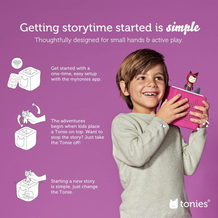 Toniebox Audio Player Starter Set with Playtime Puppy - Listen, Learn, and Play with One Huggable Little Box - Purple - Image 4