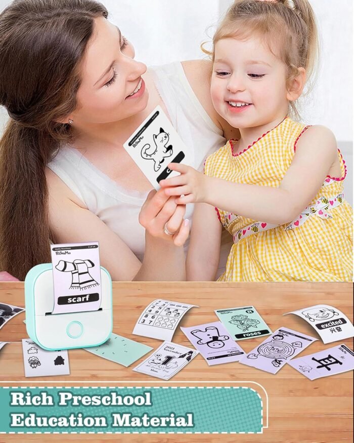 Memoking Print Pods Mini Printer - Sticker Printer T02 Portable Thermal Printer Inkless Sticker Maker Machine Bluetooth Pocket Printer Phone Printer for Study Graphics, Anatomical Diagrams, Photos - Image 5