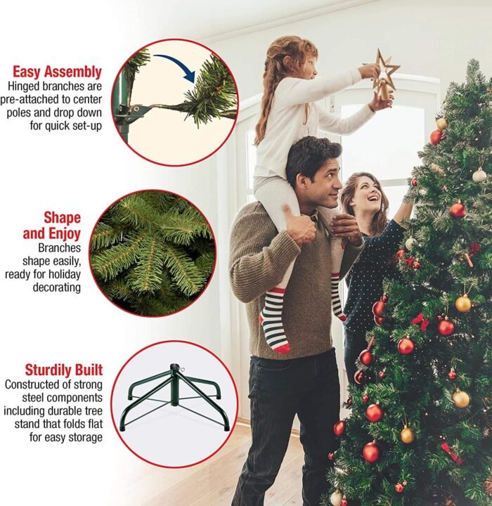 National Tree Company Pre-lit Artificial Christmas Tree - Includes Pre-strung Multi-Color Lights and Stand - Winchester Pine - 7.5 ft - Image 4