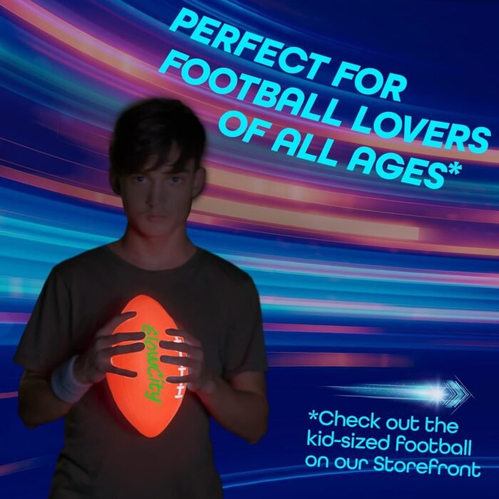 GlowCity Glow in The Dark Football - Light Up LED Ball - Perfect for Evening Play, Camping, and Beach Fun! - Image 4