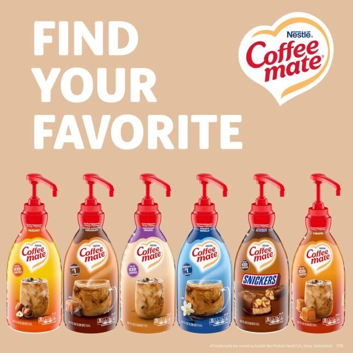 Nestle Coffee mate Coffee Creamer, Sweetened Original, Concentrated Liquid Pump Bottle, Non Dairy, No Refrigeration, 50.7 oz (Pack of 2) - Image 6