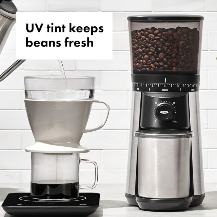 OXO Brew Conical Burr Coffee Grinder , Silver - Image 5