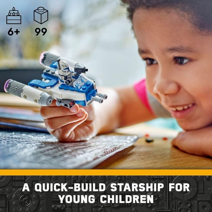 LEGO Star Wars: The Clone Wars Captain Rex Y-Wing Microfighter Building Set, Collectible Star Wars Y-Wing Toy for Kids with Captain Rex Minifigure, Star Wars Gift for Boys & Girls Ages 6 and Up, 75391 - Image 2