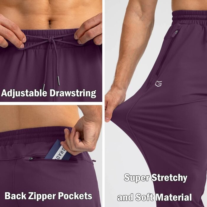 G Gradual Men's Sweatpants with Zipper Pockets Tapered Joggers for Men Athletic Pants for Workout, Jogging, Running - Image 5