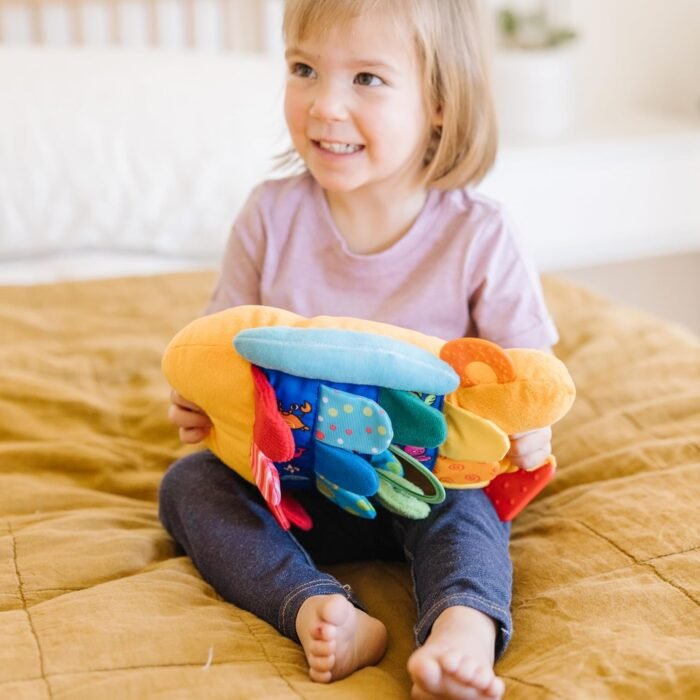 Melissa & Doug Flip Fish Soft Baby Toy Sensory Tummy Time Toys, Soft Fabric Tag Toy For Babies, Infants - Image 7