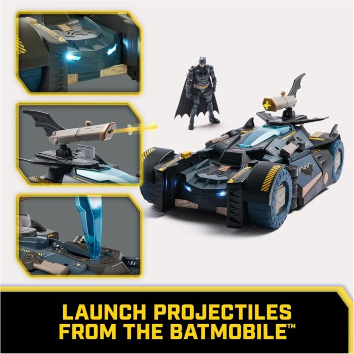 DC Comics Batman, Ultimate Transforming Batmobile Playset, 2-in-1 Playset with Exclusive Figure and Glider, Lights, Sounds, Kids Toys for Boys and Girls 4+ - Image 3