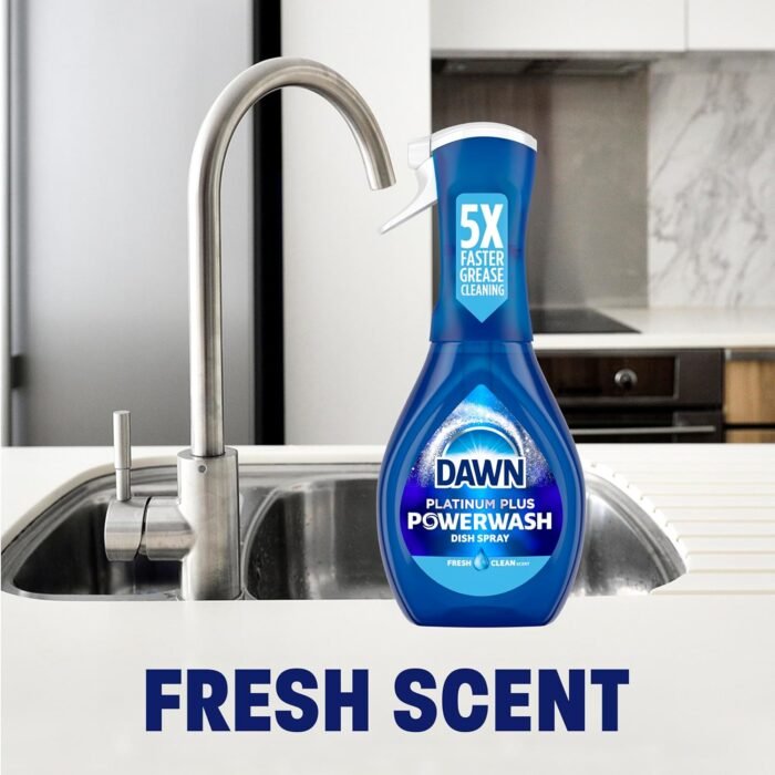 Dawn Platinum Powerwash Dish Spray, Dish Soap Liquid, Fresh Scent Bundle, 1 Spray (16oz) + 3 Refills (16oz each)(Pack of 4) - Image 9