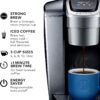 Keurig K-Elite Single Serve K-Cup Pod Coffee Maker, with Strength and Temperature Control, Iced Coffee Capability, 8 to 12oz Brew Size, Programmable, Brushed Silver - Image 3