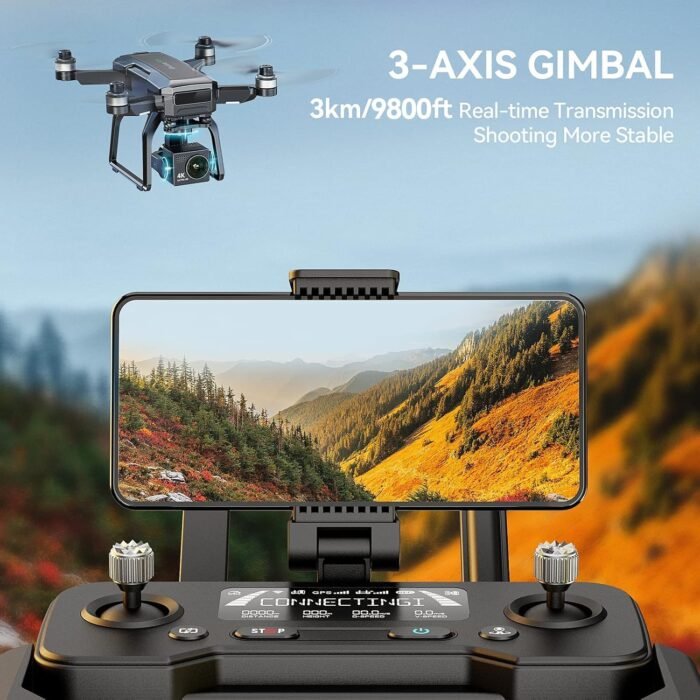 Bwine F7 GPS Drones with Camera for Adults 4K Night Vision, 3-Aix Gimbal, 2Mile Long Range, 75Mins Flight Time Professional Drone with 3 Battery, Auto Return+Follow Me+Fly Around+Beginner Mode for Kid - Image 3