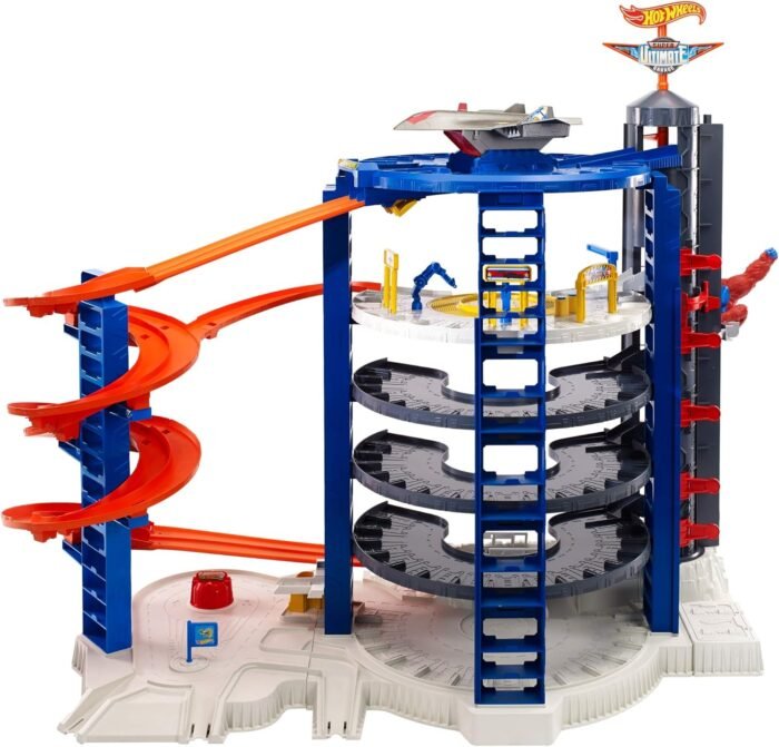 Hot Wheels Toy Car Track Set & 4 1:64 Scale Cars, Super Ultimate Garage, 3+ ft Tall with Motorized Gorilla & Storage for 140 Cars (Amazon Exclusive) - Image 7