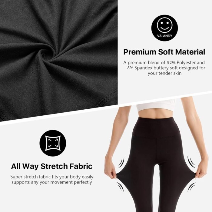 SINOPHANT High Waisted Leggings for Women - Full Length Capri Buttery Soft Yoga Pants for Workout Athletic - Image 4