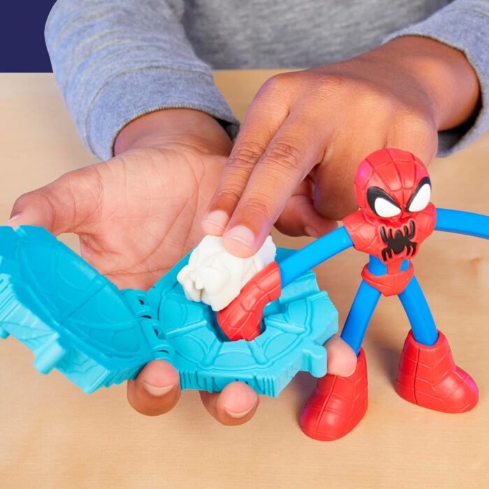 Play-Doh Marvel Spider-Man Launch & Slice Battle Playset with 2 Bendy Action Figures and 7 Accessories, Imagination Toys for Boys & Girls 4 Years & Up - Image 8