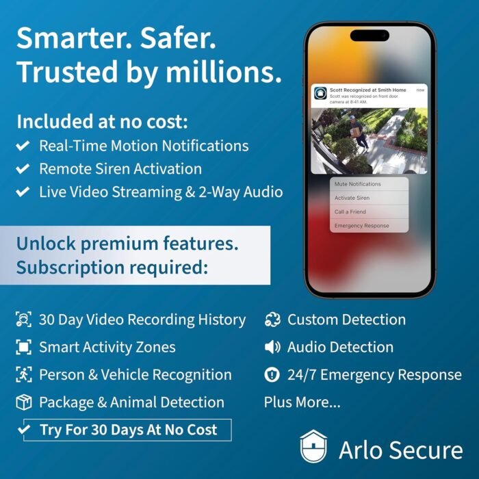 Arlo Essential Security Camera 2K | Indoor Only| 2nd Gen | Baby Monitor & Pet Camera | Wired Automated Privacy Shield, 2-Way Audio, Night Vision, Live Stream, Motion Alerts & Notifications White,1 Cam - Image 5