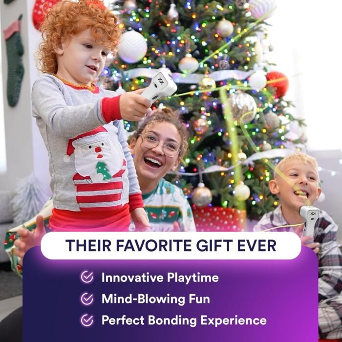 Loop Lasso® Nano - The Original Glow-in-The-Dark String Shooter Toy - Built-in UV Blacklight - Safe Interactive STEM Learning Toy - Viral Stocking Stuffer Gadget - Holiday Family Game Night Fun - Image 2