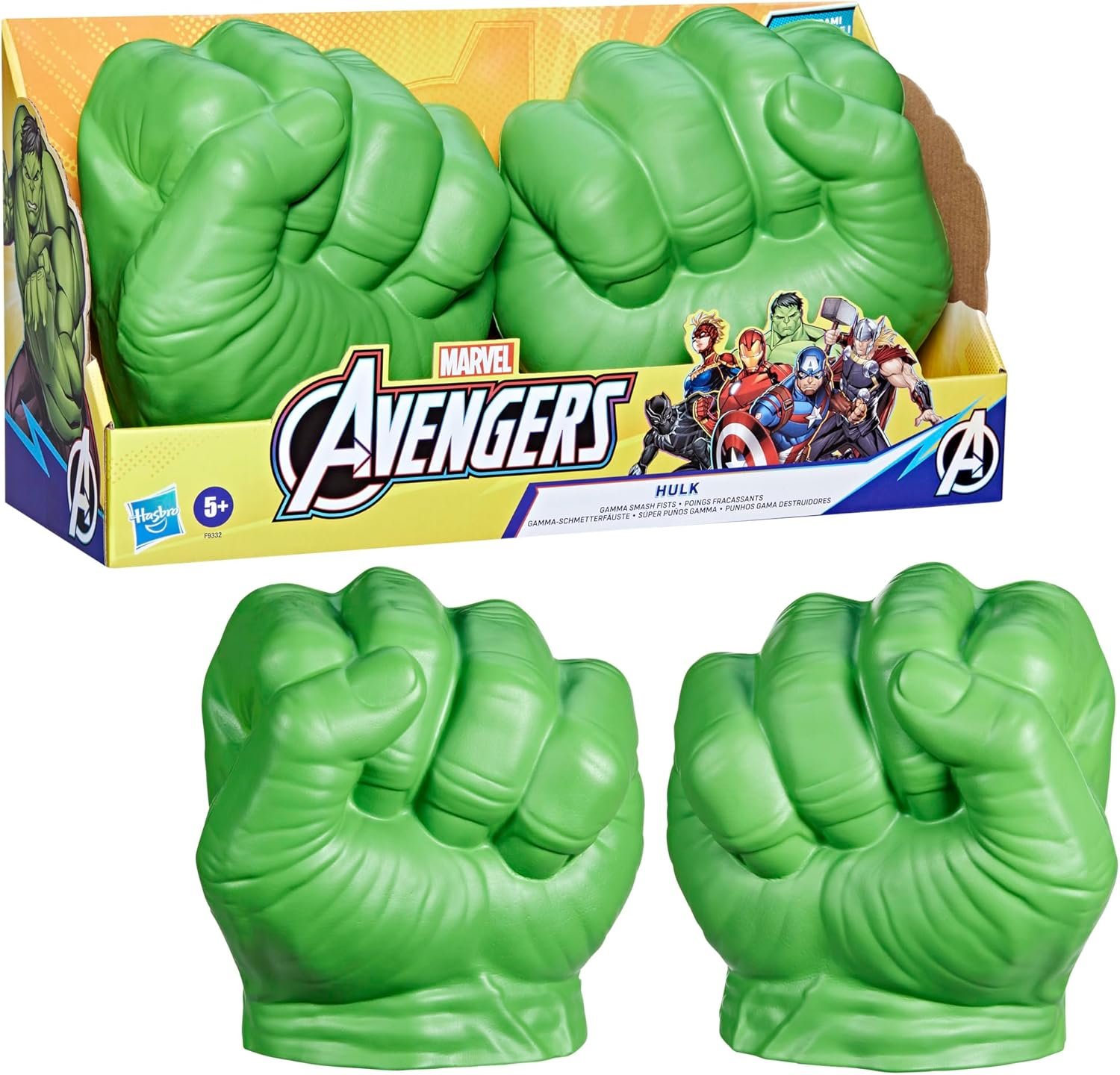 Marvel Hulk Gamma Smash Fists, Soft Foam Role Play Toy, Avengers Super Hero Toys for Kids Ages 5 and Up - Image 9