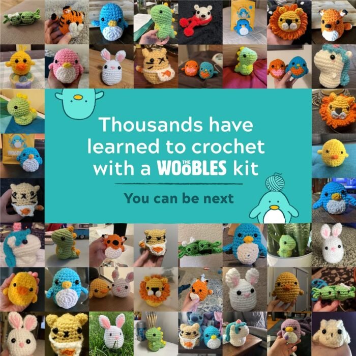 The Woobles Beginners Crochet Kit with Easy Peasy Yarn as seen on Shark Tank - with Step-by-Step Video Tutorials - Pierre The Penguin - Image 7