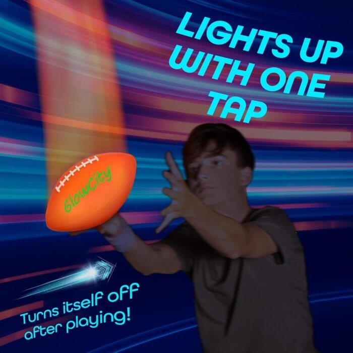GlowCity Glow in The Dark Football - Light Up LED Ball - Perfect for Evening Play, Camping, and Beach Fun! - Image 6