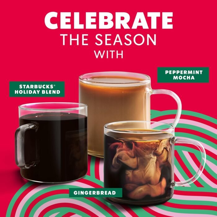Starbucks K-Cup Coffee Pods, Medium Roast Coffee for Keurig Brewers, Holiday Blend, 100% Arabica, Limited Edition Holiday Coffee, 1 Box (32 Pods) - Image 4