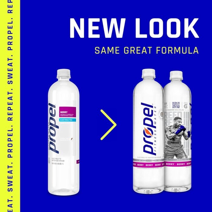 Propel, Kiwi Strawberry, Zero Calorie Sports Drinking Water with Electrolytes and Vitamins C&E, 16.9 Fl Oz (Pack of 12) - Packaging May Vary - Image 2