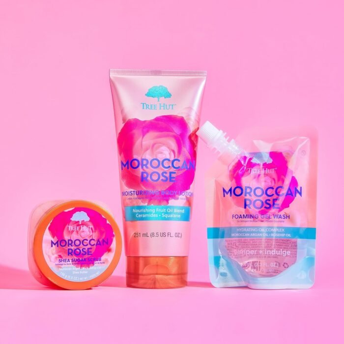 Tree Hut Holiday Rose to Riches Gift Set | Limited Edition | Boost Your Shower Routine | Includes Tree Hut's Signature Shea Sugar Scrub, Foaming Gel Wash, and Moisturizing Body Lotion - Image 5