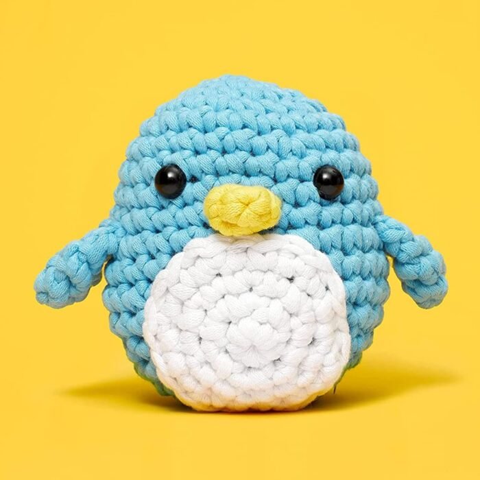 The Woobles Beginners Crochet Kit with Easy Peasy Yarn as seen on Shark Tank - with Step-by-Step Video Tutorials - Pierre The Penguin - Image 2