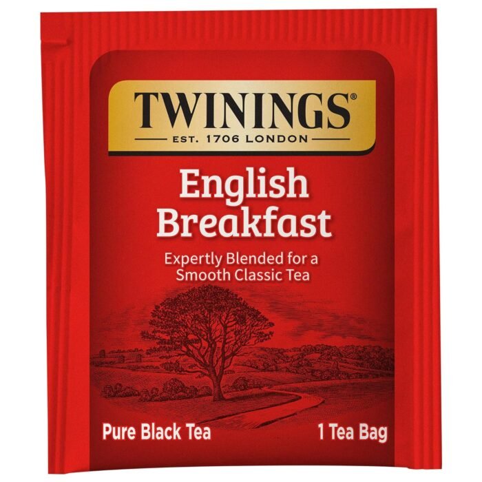 Twinings English Breakfast Black Tea Individually Wrapped Bags, 100 Count (Pack of 1), Smooth, Flavourful, and Robust, Caffeinated, Enjoy Hot or Iced | Packaging May Vary - Image 3