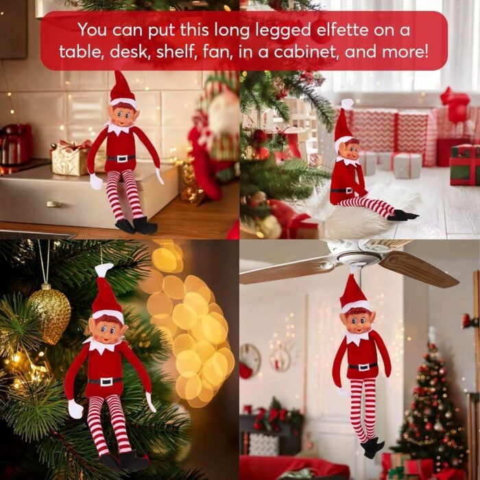 Christmas Elf Behaving Badly Plush Toy | Novelty Long Bendy Naughty Boy Christmas Elves Doll | 12 Inches - Image 7