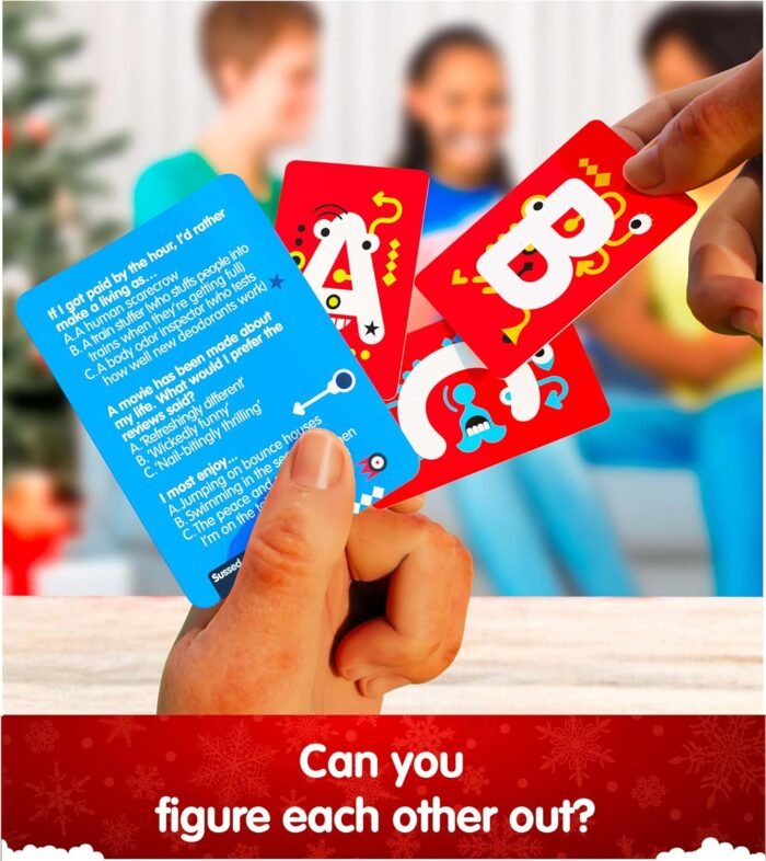 SUSSED The Wacky ‘What Would You Do?’ Card Game - Stocking Stuffer for Teens, Boys, Girls - Social Fun for Kids Ages 10+ & Adults - Great Conversation Starter - Cool Blue Deck - Image 3