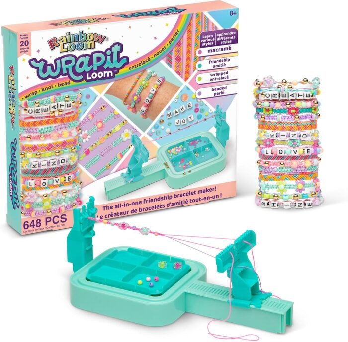 Rainbow Loom: Wrap it Loom Bracelet Maker - DIY Friendship String Bracelet Kit, 600 Beads, 4 Bracelet Styles, Jewelry Crafting Activity, Kids Ages 8+ - Image 5