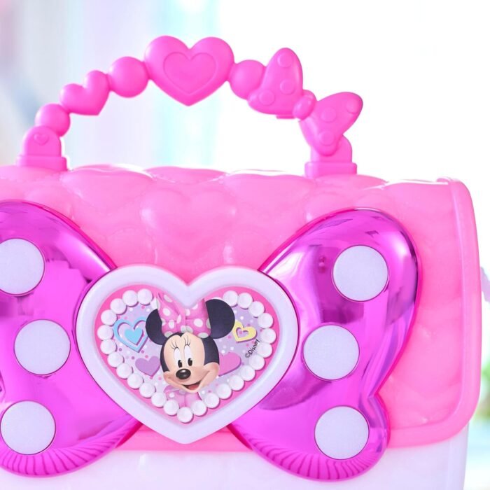 Disney Junior Minnie Mouse Bowfabulous Bag Set, 7-Piece Dress Up and Pretend Play Toy Purse, Kids Toys for Ages 3 Up by Just Play - Image 5