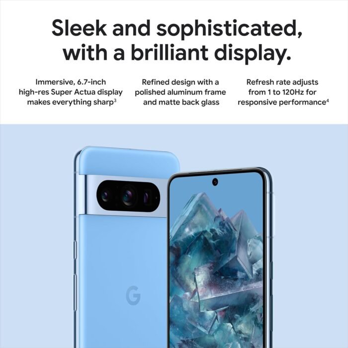 Google Pixel 8 Pro - Unlocked Android Smartphone with Telephoto Lens and Super Actua Display - 24-Hour Battery - Bay - 128 GB - Image 2