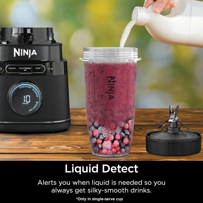 Ninja TB401 Detect Kitchen System Power Blender + Processor Pro, BlendSense Technology, Blender, Chopping & Smoothies, 1800 Peak Watts, 72 oz. Pitcher, 64 oz. Food Processor, 24 oz. To-Go Cup, Black - Image 6