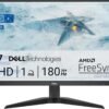 Dell G2725D Gaming Monitor - 27-inch QHD (2560x1440) up to 180 Hz, 2ms Response time, 99% RGB Display, DisplayPort/HDMI Connectivity, AMD FreeSync, Comfortview, Tilt Adjustable - Black