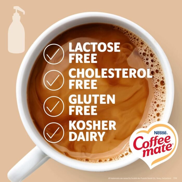Nestle Coffee mate Coffee Creamer, Sweetened Original, Concentrated Liquid Pump Bottle, Non Dairy, No Refrigeration, 50.7 oz (Pack of 2) - Image 4