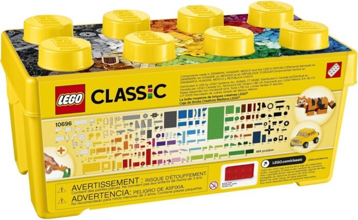 LEGO Classic Medium Creative Brick Box 10696 Building Toy Set - Featuring Storage, Includes Train, Car, and a Tiger Figure, and Playset for Kids, Boys, and Girls Ages 4-99 - Image 6