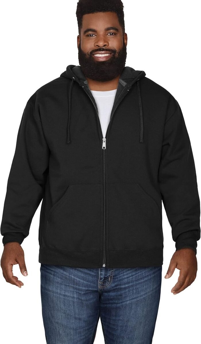 Fruit of the Loom Men's Eversoft Fleece Hoodies, Moisture Wicking & Breathable, Full Zip Hooded Sweatshirt - Image 4