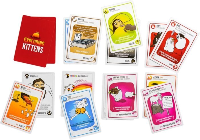 Exploding Kittens Original Edition - Hilarious Game for Family Game Night - Funny Card Games for Ages 7 and Up - 56 Cards - 2-5 Players - 15 Minutes of Play - Image 5