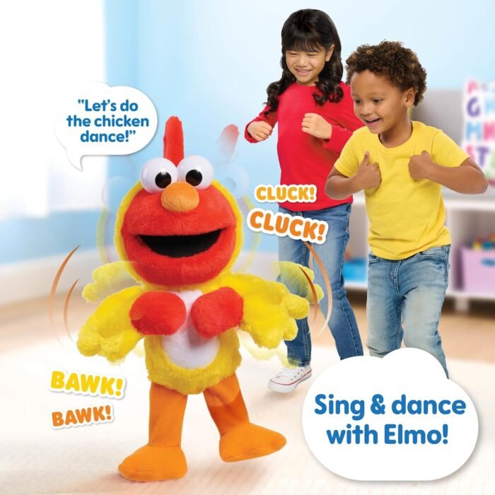 Just Play Sesame Street Chicken Dance Elmo Feature 13 Inch Plush, Interactive Singing and Dancing Plush, Stuffed Animal. Kids Toys for Ages 2 Up - Image 3