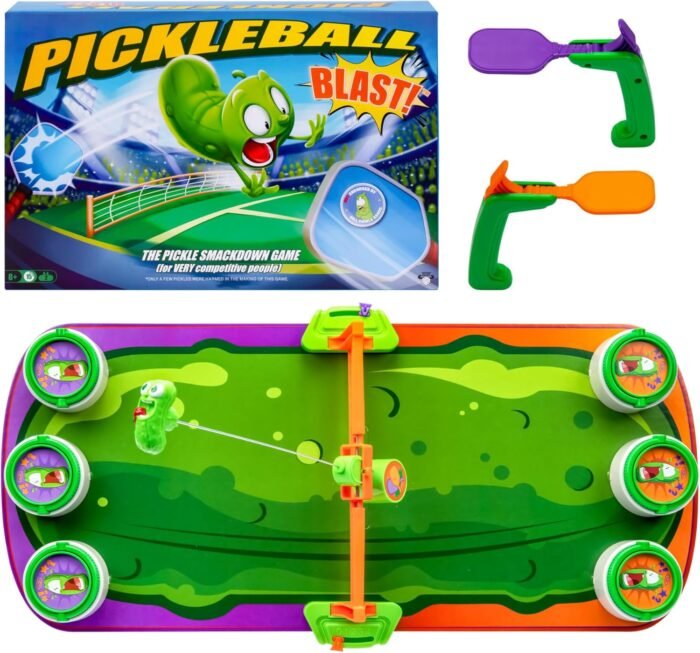 Pickleball Blast - The Pickle Smackdown Game, Players Will Love to Smash the Wildly Wiggling Pickle With Their Pickleball Paddle & Try to Flip Over the Pickle Jar Lids to Win, For 2 People, Aged 6+ - Image 9