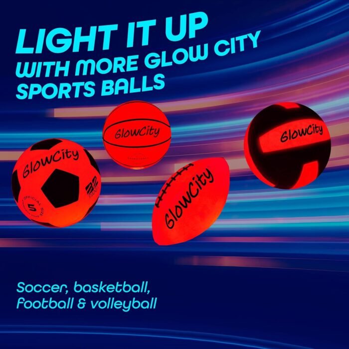 GlowCity Glow in The Dark Football - Light Up LED Ball - Perfect for Evening Play, Camping, and Beach Fun! - Image 9