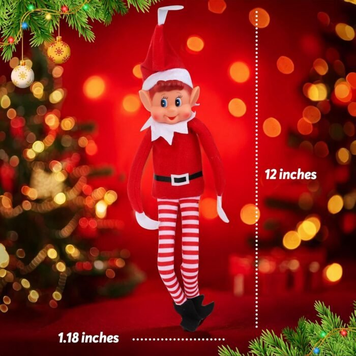Christmas Elf Behaving Badly Plush Toy | Novelty Long Bendy Naughty Boy Christmas Elves Doll | 12 Inches - Image 3