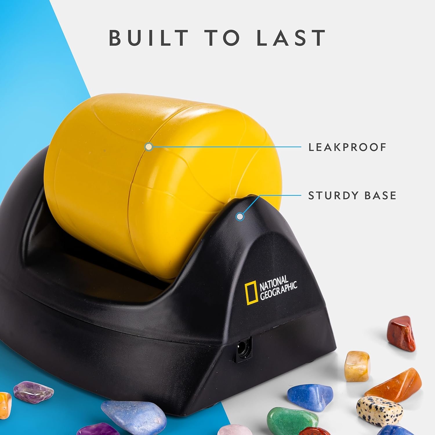 NATIONAL GEOGRAPHIC Starter Rock Tumbler Kit - Durable Leak-Proof Rock Polisher for Kids - Complete Rock Tumbling Kit - Geology Hobby Science Kit, Rocks & Crystals for Kids (Amazon Exclusive) - Image 4
