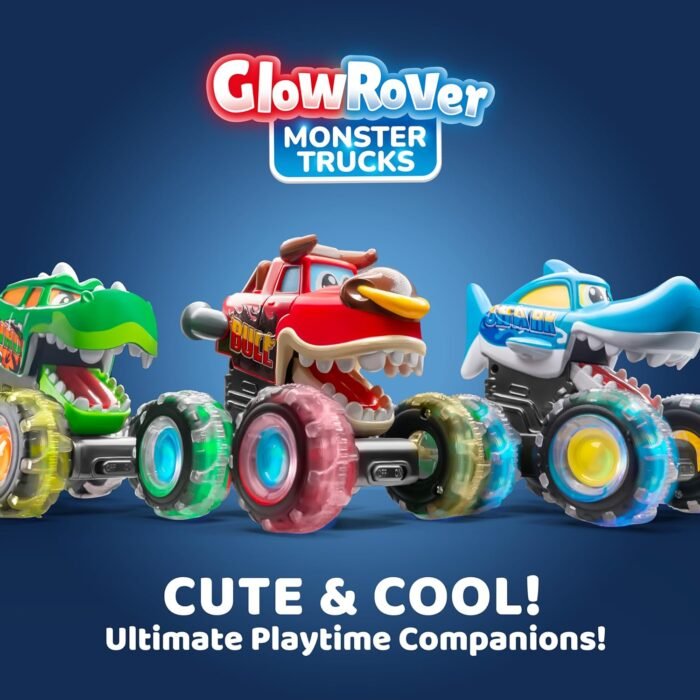 JOYIN 3 Pack Monster Truck Toy - Motion Activated Light-Up Cars for Toddlers - Monster Treads Lightning Wheels - Baby Toy Present - Press & Go Cars for Boys Girls - Image 7