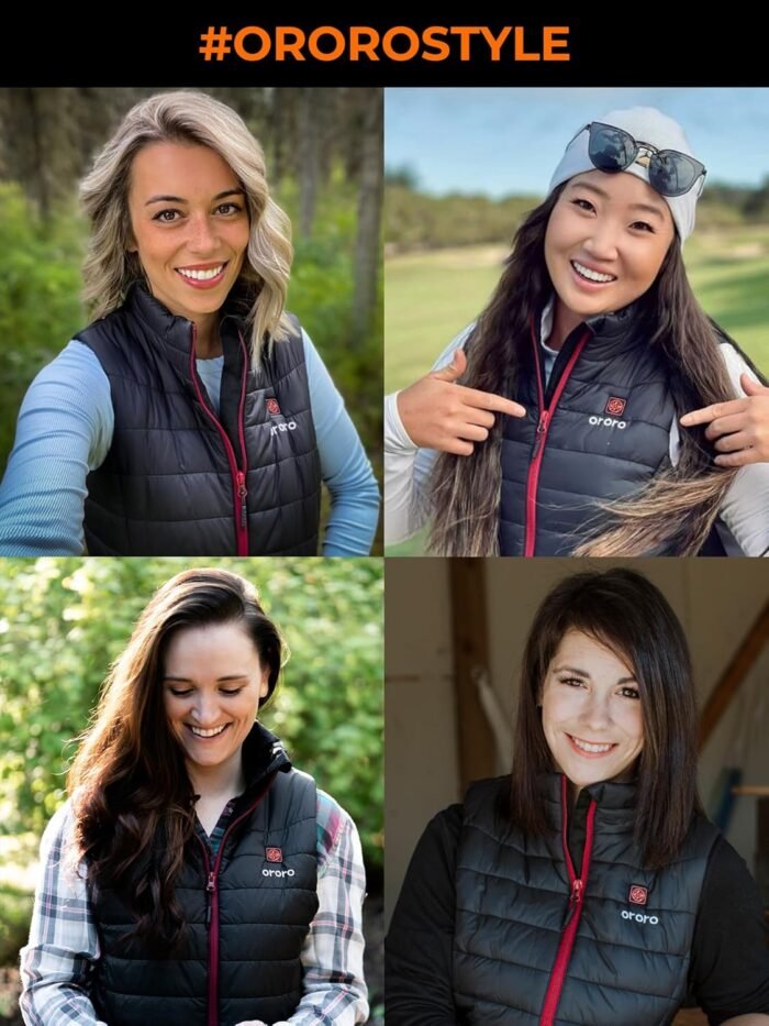 ORORO Women's Lightweight Heated Vest with Battery Pack - Image 6