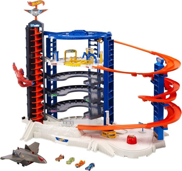 Hot Wheels Toy Car Track Set & 4 1:64 Scale Cars, Super Ultimate Garage, 3+ ft Tall with Motorized Gorilla & Storage for 140 Cars (Amazon Exclusive) - Image 13